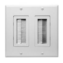 SynConnect Dual Gang Brush Plate &ndash; White