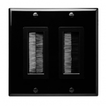 SynConnect Dual Gang Brush Plate &ndash; Black
