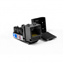 SynConnect Cat 5e Keystone Jack UTP 90 Degree T568A/B 110 IDC &ndash; Black