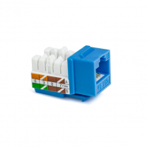 SynConnect Cat5E 90 Deg T568AB Contractor Series Keystone cUL &ndash; 10pc pkg &ndash; Blue