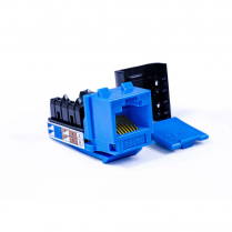SynConnect Cat 5e Keystone Jack UTP 90 Degree T568A/B 110 IDC &ndash; Blue