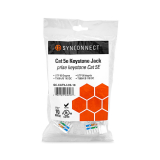 SynConnect Cat5E 90 Deg T568AB Contractor Series Keystone cUL &ndash; 10pc pkg &ndash; White