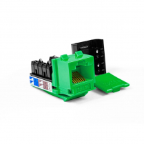 SynConnect Cat 5e Keystone Jack UTP 90 Degree T568A/B 110 IDC &ndash; Green