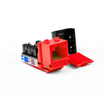 SynConnect Cat 5e Keystone Jack UTP 90 Degree T568A/B 110 IDC &ndash; Red