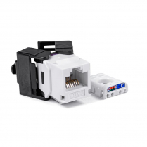 SynConnect Cat6A Slim Profile Tool-Less 180 Degree T568A/B &ndash; White