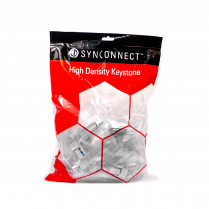 SynConnect Cat6 Keystone Jack UTP 90 Degree, T568A/B, 110 IDC &ndash; 25 Pack