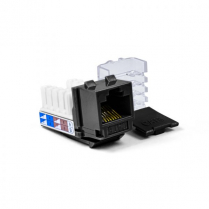 SynConnect Cat6 Keystone Jack UTP 90 Deg. T568A/B 110 IDC &ndash; Black