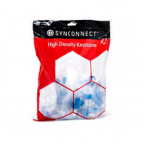 SynConnect Cat6 Keystone Jack UTP 90 Degree T568A/B 110 IDC &ndash; Blue &ndash; 25 Pack