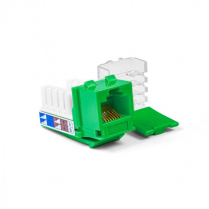 SynConnect Cat6 Keystone Jack, UTP 90 Degree T568A/B 110 IDC &ndash; Green