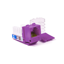 SynConnect Cat6 Keystone Jack, UTP 90 Degree T568A/B 110 IDC &ndash; Violet