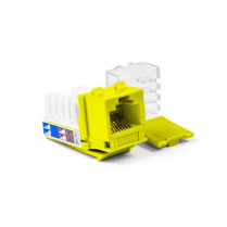 SynConnect Cat6 Keystone Jack, UTP 90 Degree T568A/B 110 IDC &ndash; Yellow