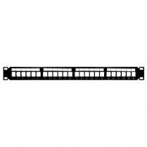 SynConnect High Density 1U Blank 24 Port Keystone Patch Panel