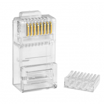 SynConnect Modular 8P8C Plugs for Cat 6 Round Solid &ndash; c(UL) &ndash; 100pc Jar