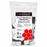 SynConnect Self-Adhesive Cable Tie Mount &ndash; Black &ndash; 100 pcs