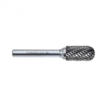 534042 CARBIDE BUR - DOUBLE CUT 1/4" SHANK ROUND NOSE - 1/2'