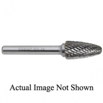 534079 CARBIDE BUR DOUBLE CUT 1/4" SHANK TREE (RAD END) 1/4"