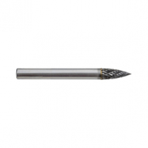 534094 CARBIDE BUR DOUBLE CUT 1/4" SHANK TREE POINT END 1/4"