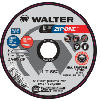 WALTER 11T552 5" TYPE 1 ZIP ONE CUT OFF DISC