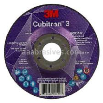 3M 7100303968 Cubitron&trade; 3 Cut and Grind Wheel, 90014, 36+, T