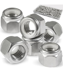 90670A033  6061 Aluminum Hex Nut, 1/2" 25/pk