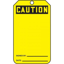 MDT623CTP OSHA Caution Safety Tag: Blank