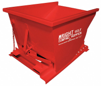 1 CUBIC YARD SELF DUMPING HOPPER RED