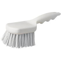 JM737 9" WHITE SHORT HANDLE POT BRUSH  ( BRP-210WS-WH )