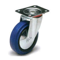 TGC-10300-R CASTER 3" RIGID BLUE RUBBER, 220 LB. CAPACITY