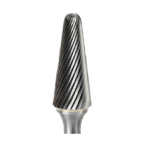 TGI718 BALLNOSE CONE SOLID BARBIDE BURR TAPER SHAPE RAD