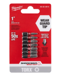 48-32-4615 MILWAUKEE 7PC TORX 1" INSERT BIT SET