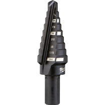 MILWAUKEE #3 Step Drill Bit, 1/4" - 3/4" by 1/16"