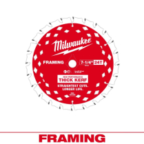 48-40-0740 MILWAUKEE 7-1/4" 24T THICK KERF CIR. SAW BLADE