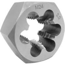 JET 530873 Metric Hex Die, 1" Dia., 10 mm-1.5 Thread, Alloy