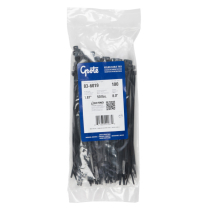 GROTE 83-6019 8" CABLE TIE, BLACK, 100PK