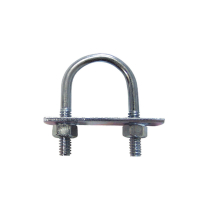 2 #14 U-BOLT W/4 NUTS GALV/ZINC PLATED