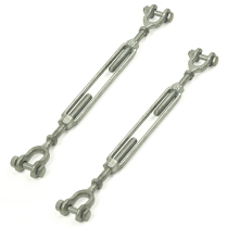 TJJG-03806 TURNBUCKLE JAW-JAW GALVANIZED 3/8X6" JAM NUT