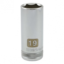 SOCKET METRIC 3/8IN HEX 19MM 6 2.48IN