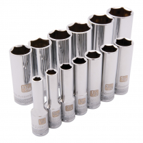 DYNAMIC 3/8"DR 16 PCE DEEP SOCKET SET,6PT