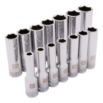 DYNAMIC 3/8"DR DEEP METRIC SOCKET SET,14 PCE,6PT