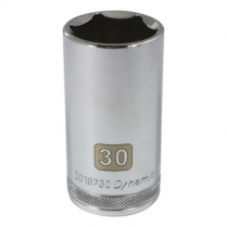 SOCKET METRIC 1/2IN HEX 30MM 6 3.03IN