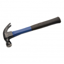 GRAY 16OZ CLAW HAMMER W/FIBREGLASS HANDLE