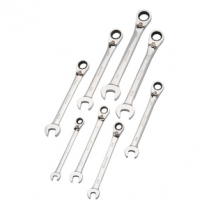 GRAY REV GEAR WRENCH SET,8 PCE,SAE