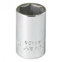 SOCKET METRIC 1/4IN HEX 10MM 6 22.25MM