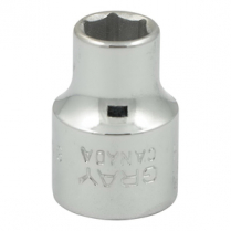 GRAY 8MM X 3/8" DR 6 PT REG SOCKET