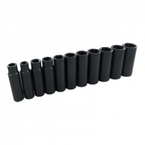 GRAY PL11T 11 PC DEEP SAE IMPACT SOCKET SET