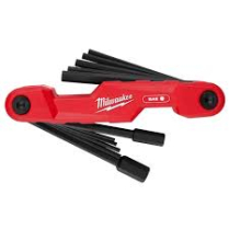 MILWAUKEE 48-22-2180 11-KEY ELECT. FOLDING HEX KEY SET SAE