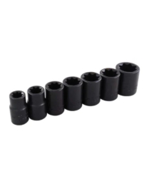 GRAY 1/2" DR IMPACT SOCKET SET,8PT,7 PCE