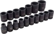 39117 SOCKET SET MET 1/2"DR. 12 PT IMPACT