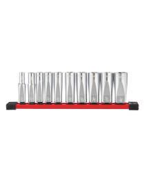 MILWAUKEE 48-22-9405 10PC 3/8" SAE DEEP WELL FLAT SOCKET SET
