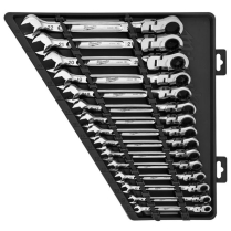 MILWAUKEE 48-22-9513 FLEX RATCHETINH COMB WRENCH SET 15PC